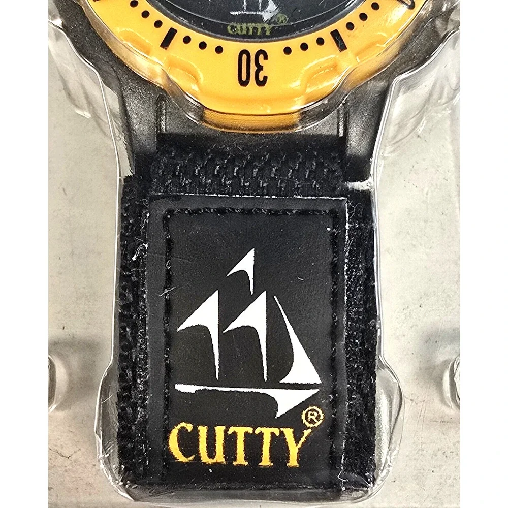 Cutty Sark Digital Watch Black And Yellow With Sailboat Logo, New